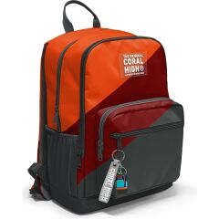Coral High Koyu Gri Turuncu Bordo Renkli Okul Sırt Çantası 23692