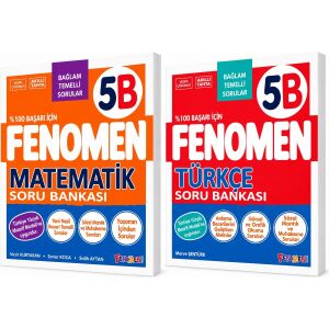 Okul Yayınları 5. Sınıf Matematik B Fenomen Soru Bankası + 5.sınıf Türkçe (B) Soru Bankası 2026