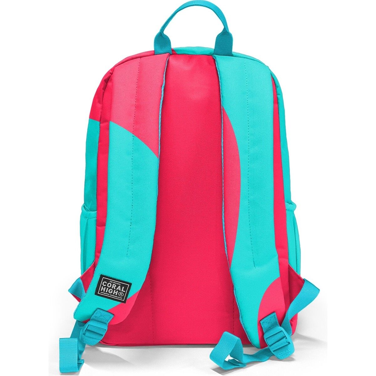 Coral High Neon Mercan Turkuaz Desenli Okul Sırt Çantası 23685