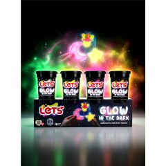LETS 4 Renk Karanlıkta Parlayan Oyun Hamuru 440 g(IML) YENİ