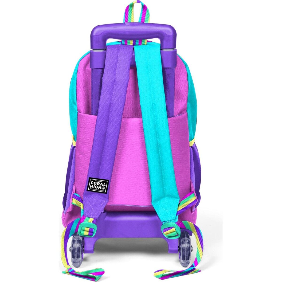 Coral High Kids Pembe Pastel Renkli Üç Bölmeli Çekçekli Okul Sırt Çantası 23959