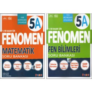 Fenomen 5.sınıf 5A Matematik Soru Bankası+Fenomen 5.sınıf 5A Fen Bilimleri Soru Bankası (2 Kitap)