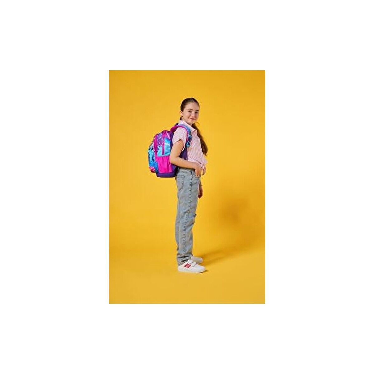 Coral High Kids Pembe Mor Kaplumbağa Desenli Okul Sırt Çantası 23756