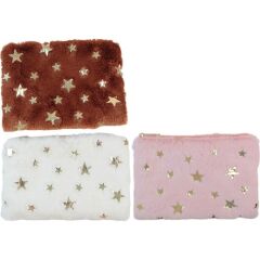 Dolphin Kalem Çantası Peluş Yaldızlı Geniş Pc-631