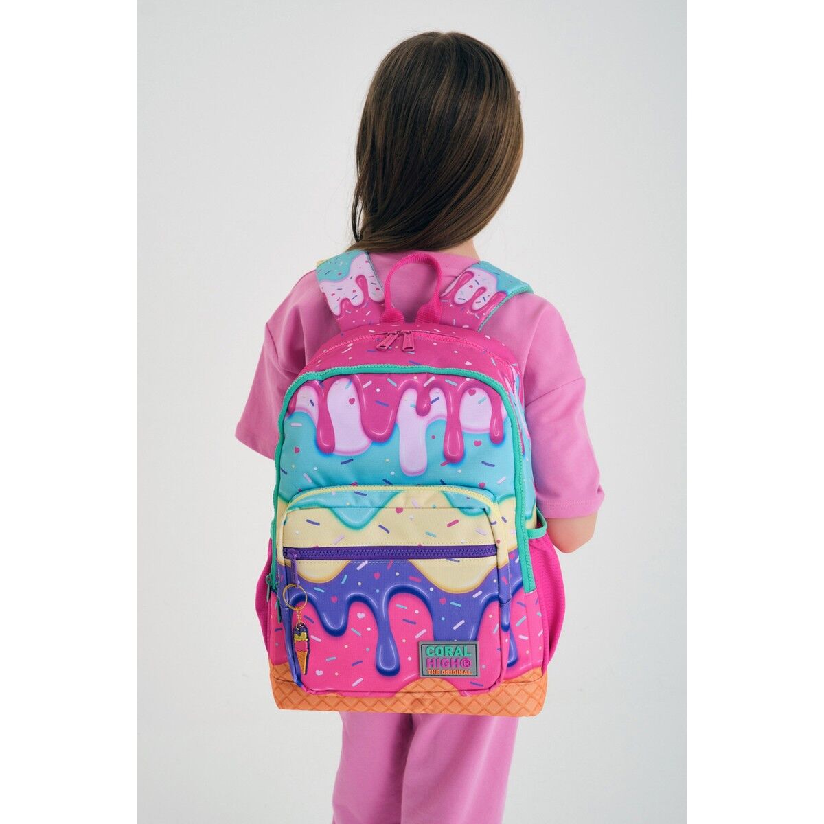 Coral High Mor Mavi Kalp Ilkokul ve Günlük Sırt Çantası 23731