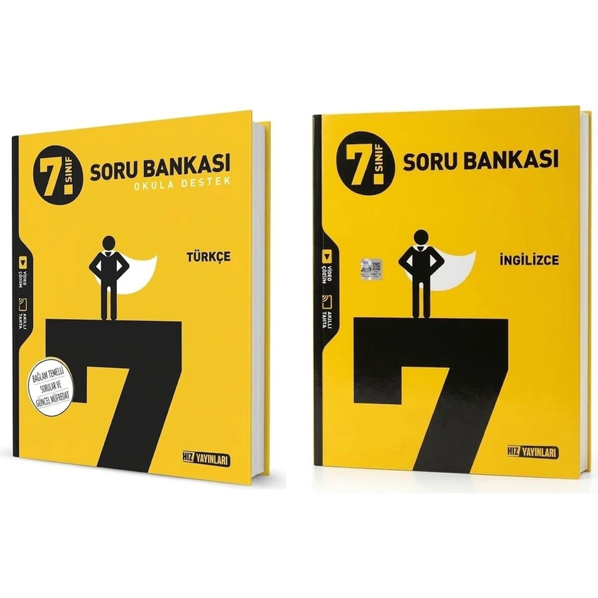 Hız 7. Sınıf Türkçe Soru Bankası + Hız/7.sınıf Ingilizce Soru