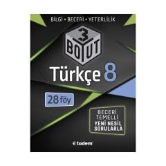 Tudem 8. Sınıf Türkçe Kazanım Odaklı Hba Konu