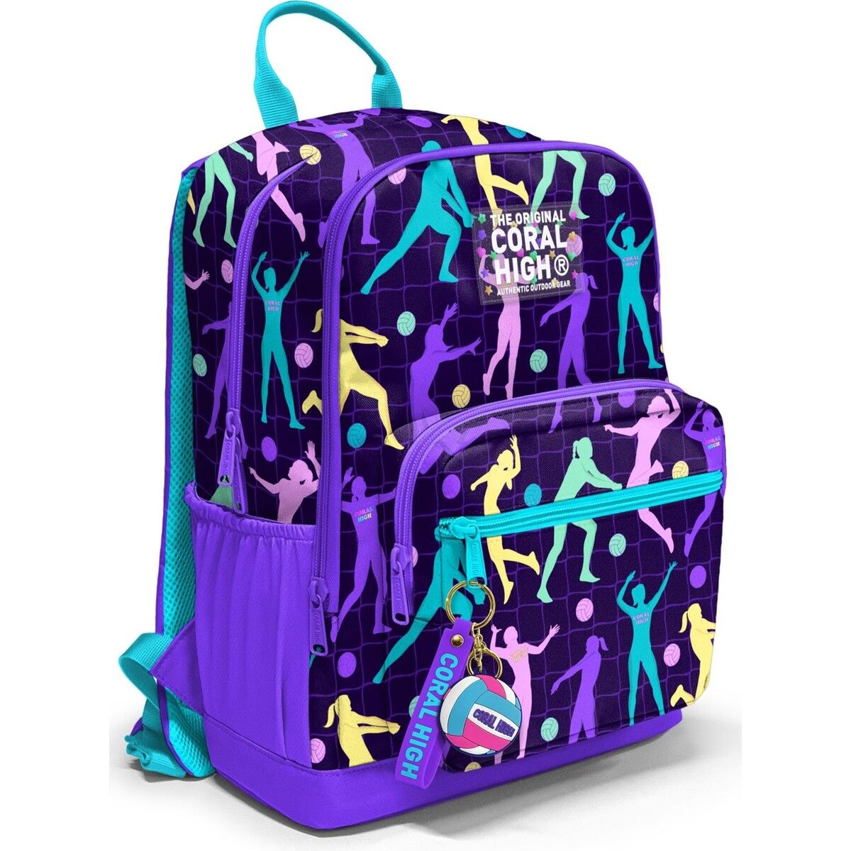 Coral High Mor Voleybol Desenli Okul Sırt Çantası 23636