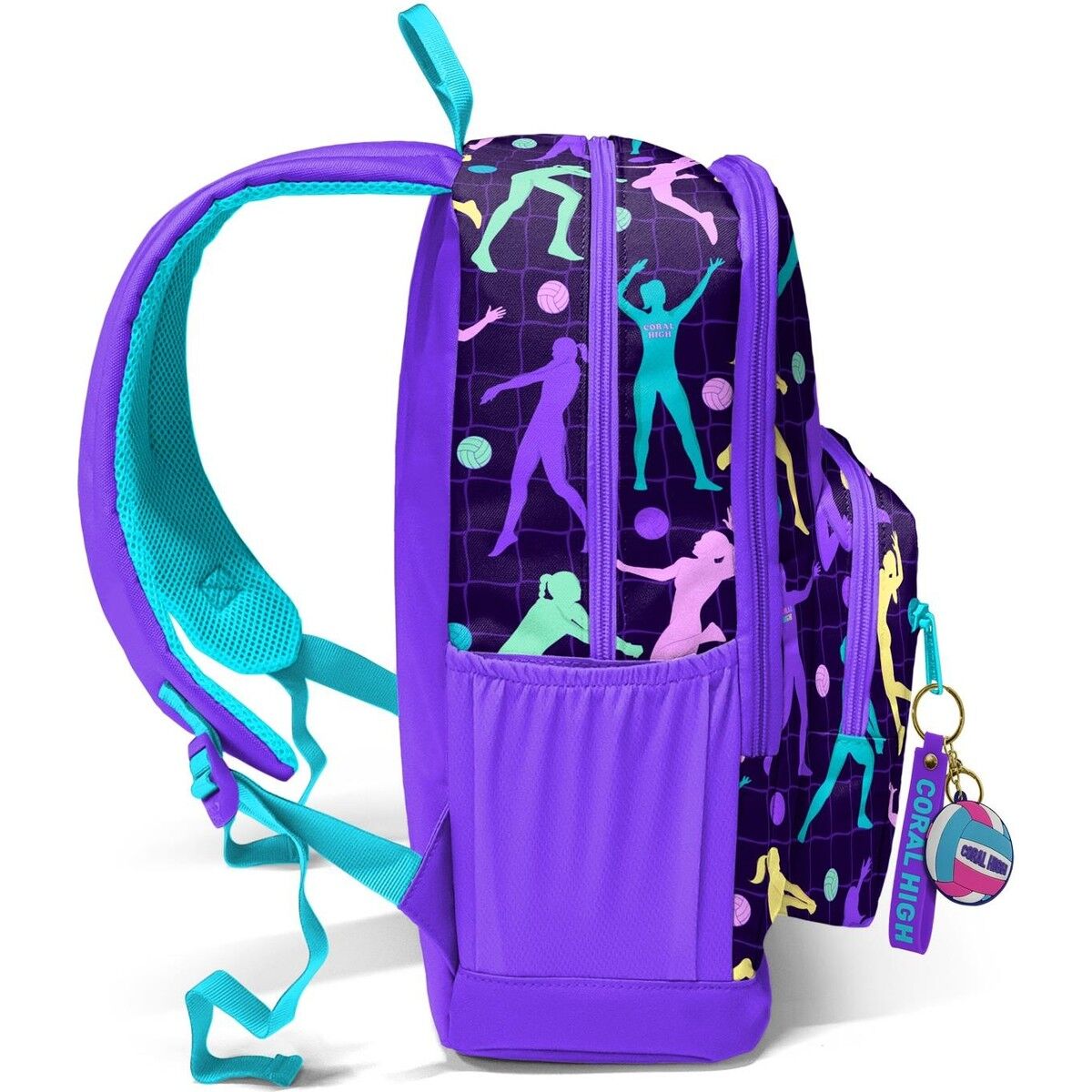 Coral High Mor Voleybol Desenli Okul Sırt Çantası 23636
