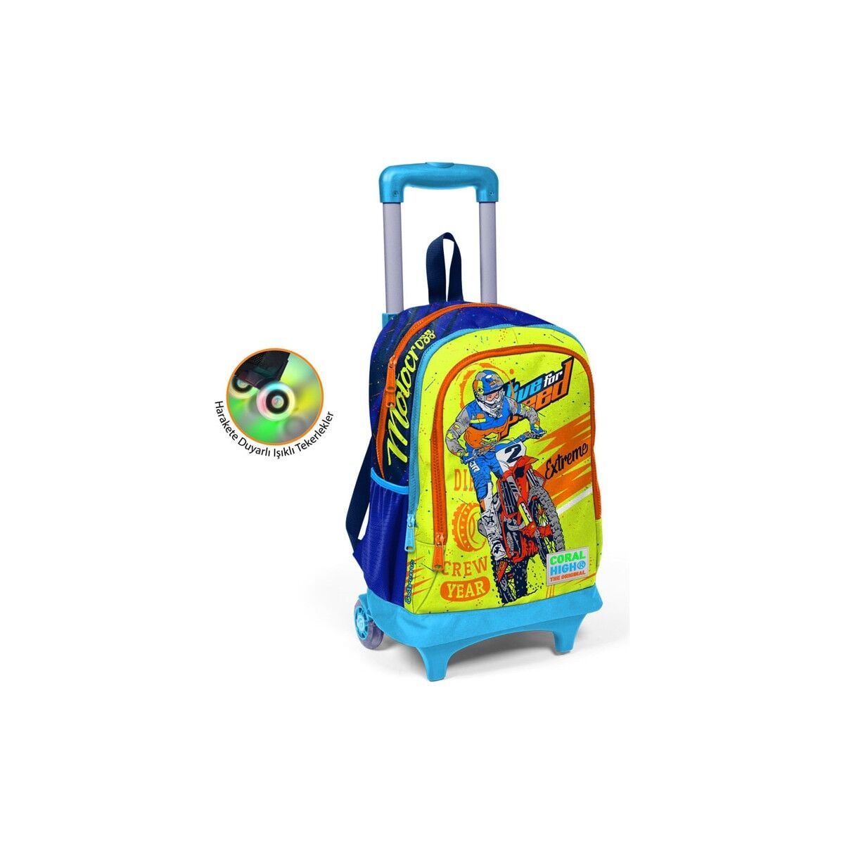 Yaygan 23942 Coral Hıgh Çek Çek Sırt Çantası (Işıklı Tekerlek)