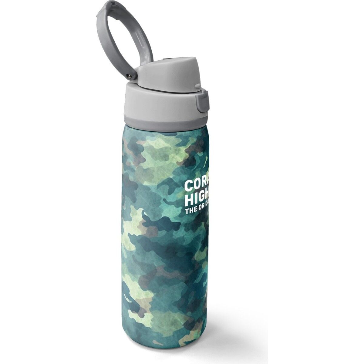 Yaygan Coral High Yeşil Kamuflaj Desenli Pipetli ve Direkt Içim Çelik Termos 800 ml 38520