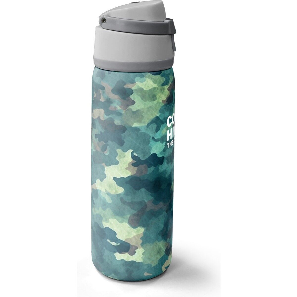 Yaygan Coral High Yeşil Kamuflaj Desenli Pipetli ve Direkt Içim Çelik Termos 800 ml 38520