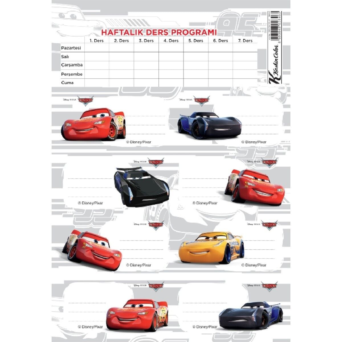 Cars Etiket 3lü