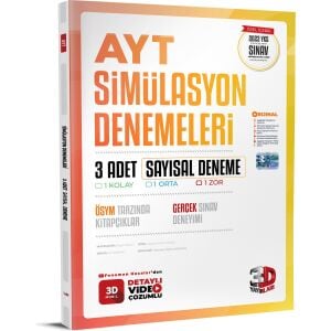 2025 AYT 3D Sayısal 3`lü Simülasyon Deneme 3D Yayınları