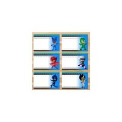Pj Masks Ders Prog. 3 Lü Etiket