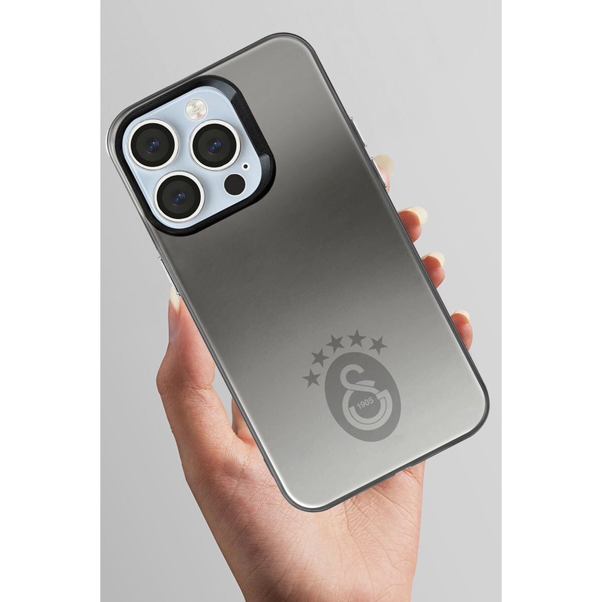 iPhone 14 Pro Uyumlu Galatasaray 5 Yıldız Tek Renk Arma Premium Lisanslı Telefon Kılıfı
