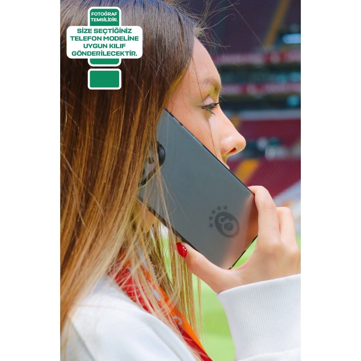 iPhone 14 Pro Uyumlu Galatasaray 5 Yıldız Tek Renk Arma Premium Lisanslı Telefon Kılıfı