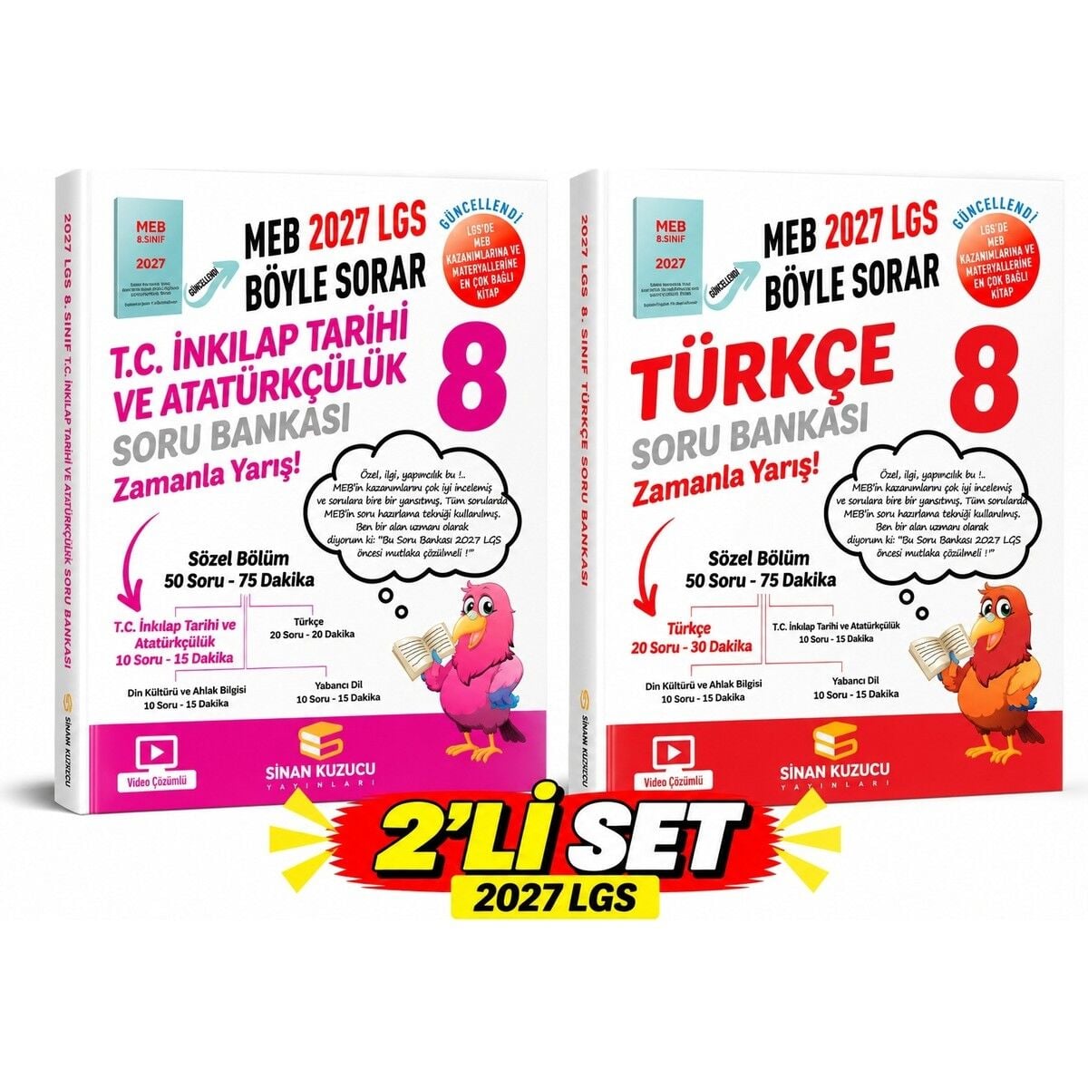 Sinan Kuzucu Yayınları T.c. Inkılap Tarihi ve Atatürkçülük Soru Bankası + Meb Böyle Sorar Türkçe Soru Bankası