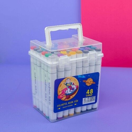 Touch Marker 48'li Çift Uçlu Marker Kalem Seti
