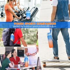 Vagonlife Motivasyon Su Matarası 1000ML Siyah